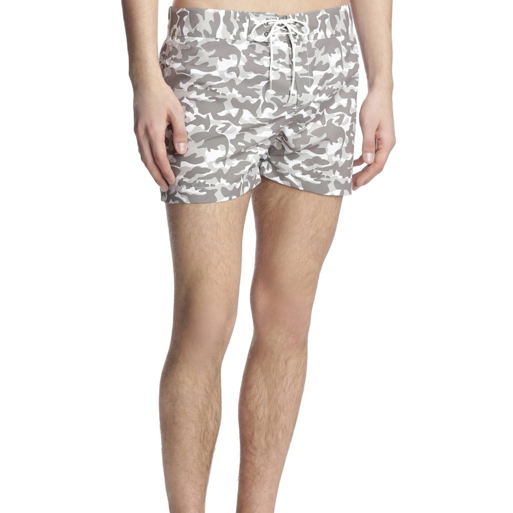 Swim Trunk Suit Mens Tan Camo American Stitch Lg